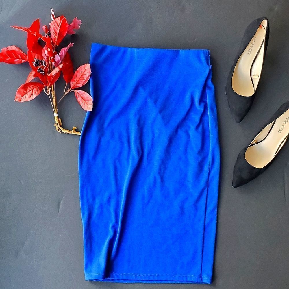 Body central Blue Bodycon Pencil Skirt